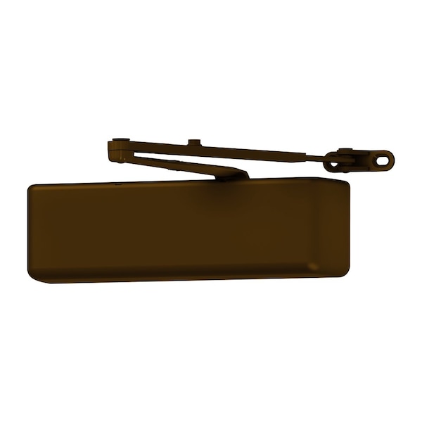Grade 1 Surface Door Closer, Extra Long Arm, Push Side Mounting, 120 Degree Swing, Adjustable Size 1